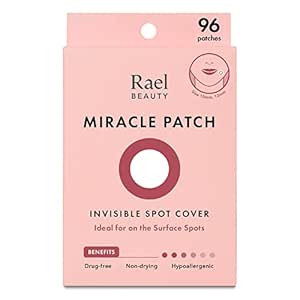 Rael Pimple Patches, Miracle Invisible Spot Cover - Hydrocolloid Acne Pimple Patches for Face, Bl... | Amazon (US)