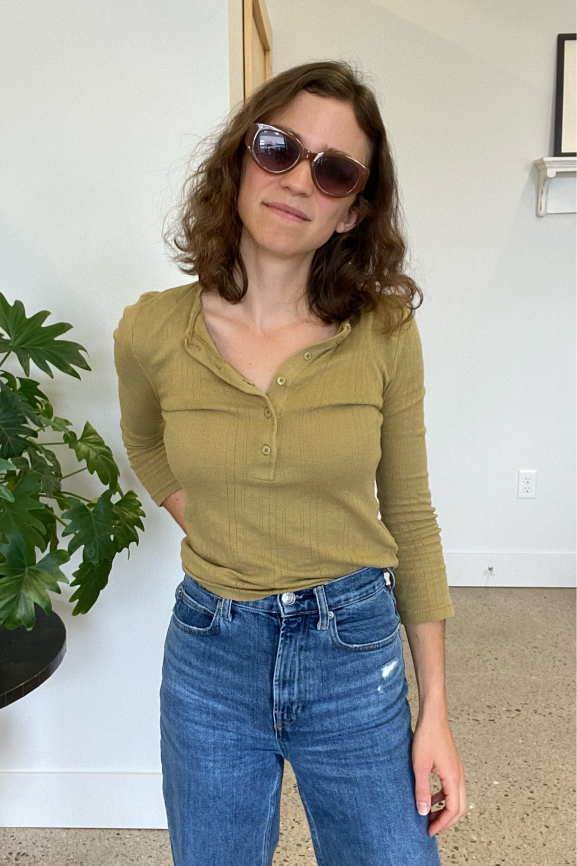 Can never have enough Doen pointelle tees! My favorite every day go to. Sunglasses mandatory for tired eyes. 

#LTKunder100