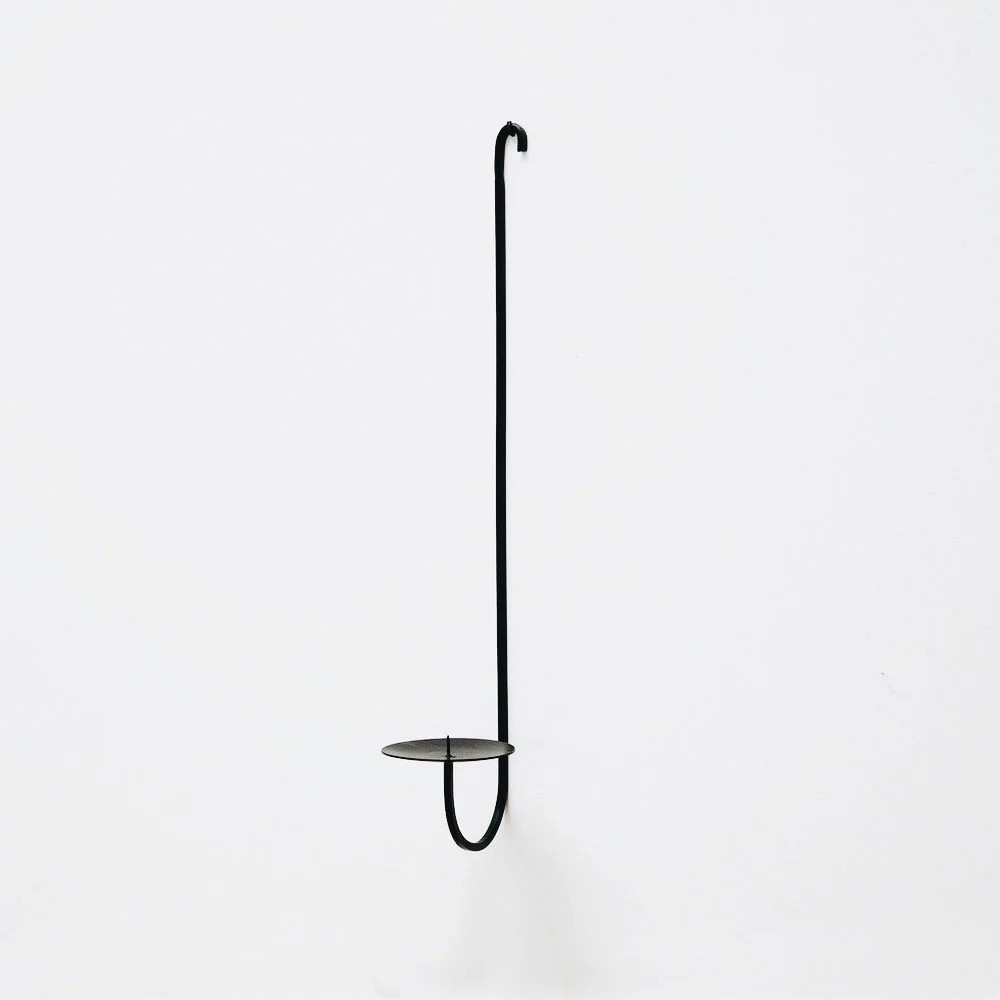 Hand Forged Iron Candle Holder - Single Arm | Roan Iris