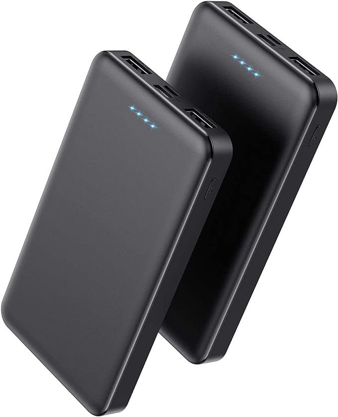 Portable Charger Power Bank 10000mAh【2 Pack】 Ultra Slim Design Portable Phone Charger with US... | Amazon (US)
