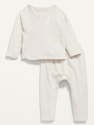 Unisex Kimono Top and Convertible Footed Leggings Layette Set for Baby | Old Navy (US)