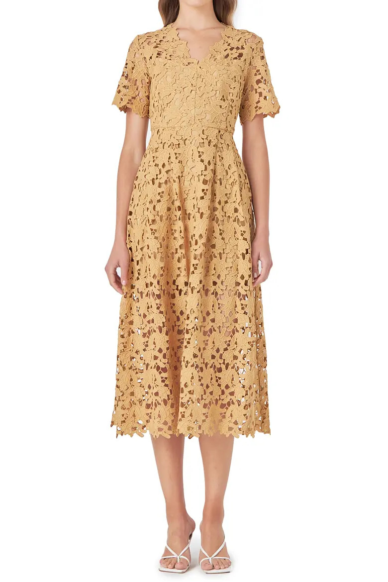 Allover Lace Midi Dress (Women) | Nordstrom | Nordstrom