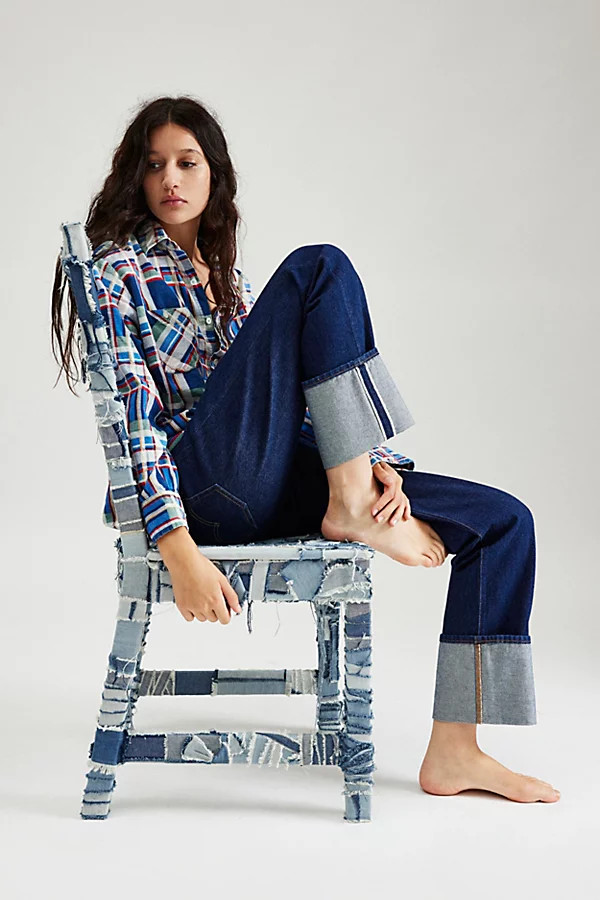 Levi's 501 ‘90s Cuffed Jean in RInsey RInse Selvedge, Women's at Urban Outfitters | Urban Outfitters (US and RoW)