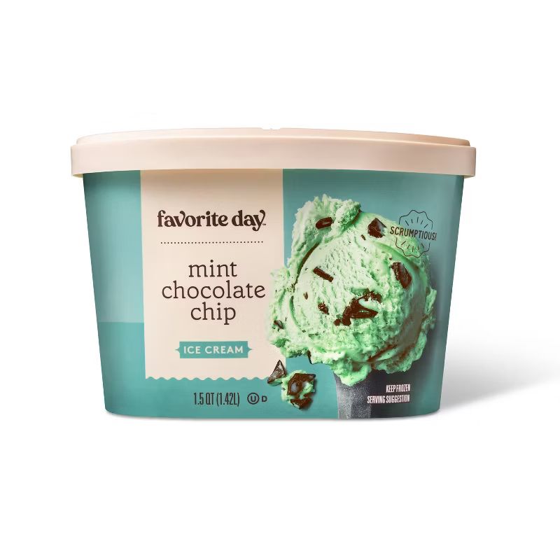 Mint Chocolate Chip Ice Cream - 1.5qt - Favorite Day™ | Target