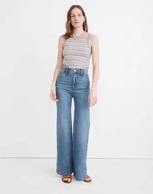 11" High-Rise Flare Jeans in Erickson Wash: Stitched-Pocket Edition | Madewell
