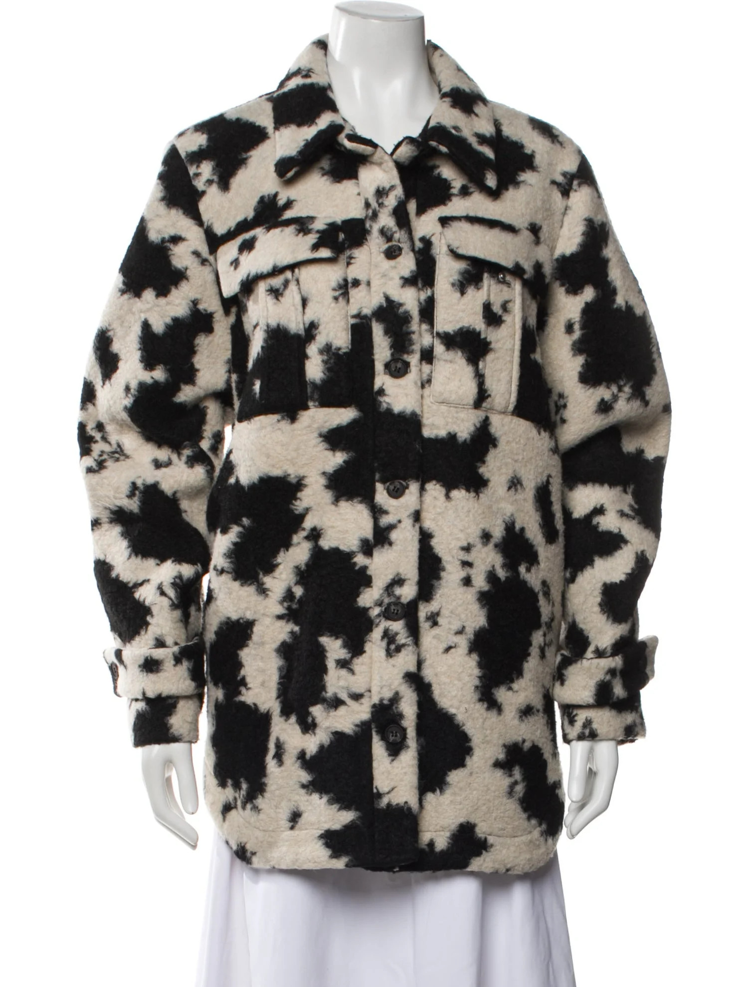 Printed Faux Fur Coat | The RealReal