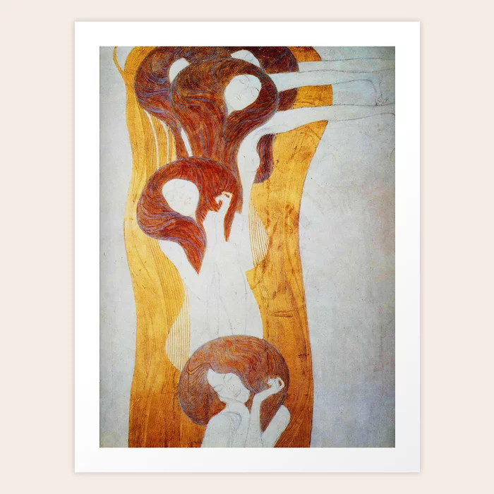 Female form flow - Gustav Klimt Art Print | Society6