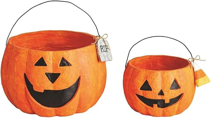Mud Pie Halloween Pumpkin Treat Buckets | Amazon (US)