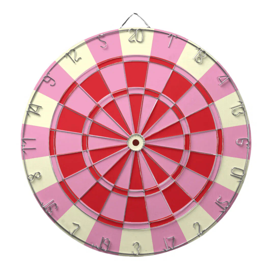 Vintage Pink And Red Dartboard With Darts | Zazzle | Zazzle