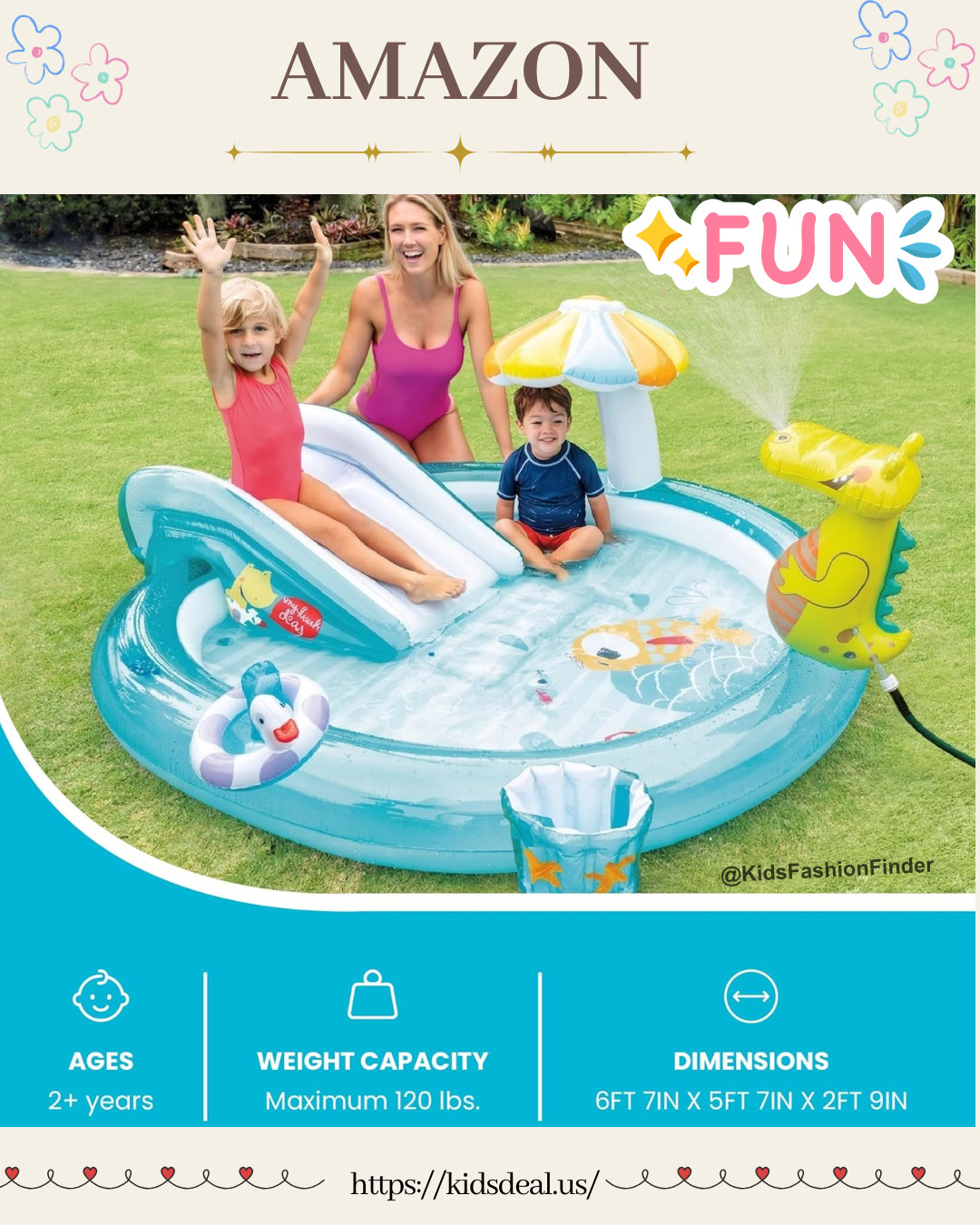 💦🐊 Turn Your Backyard into a Water Park! ☀️🌈

No need to leave home for summer fun 😍


✨ Water slide
🐊 Spraying gator
🍄 Mushroom water sprayer
💦 Tons of splashy fun in one inflatable play center!

Perfect for keeping little ones cool and entertained all summer long ☀️🏖️

#KiddiePool #WaterPlayCenter #SummerFun #BackyardFun #OutdoorToys #ToddlerActivities #MomFinds #WaterParkAtHome #AmazonFinds

#LTKmomlife #LTKSwim #LTKKids