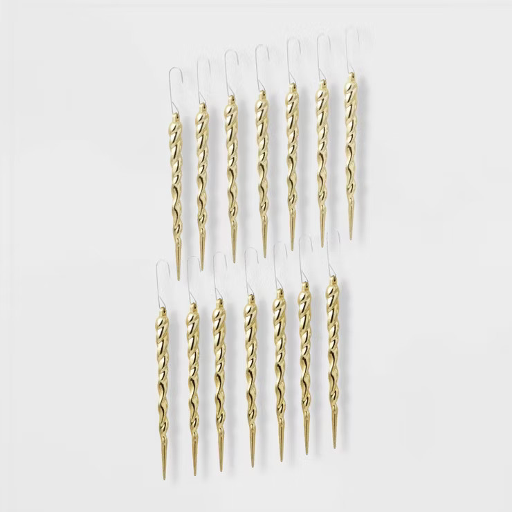14ct Glitter Icicle Christmas Ornament Set - Wondershop™ | Target