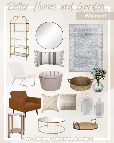 Walmart finds for your home!  Home decor - comfy home - modern home - modern farmhouse - dining room decor - living room decor - accent chair - bookshelf - throw pillows - affordable decor - side table - coffee table - area rug 

#LTKunder50 #LTKsalealert #LTKhome