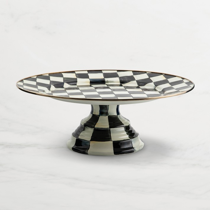 Mackenzie-Childs Courtly Check Large Pedestal Platter | Williams-Sonoma