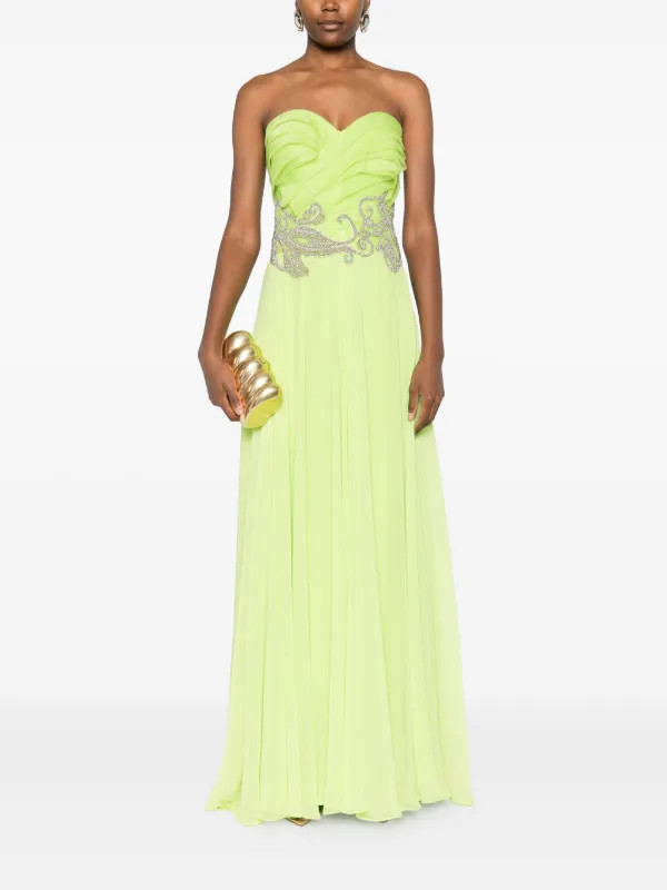 embellished ruffled dress | Farfetch Global