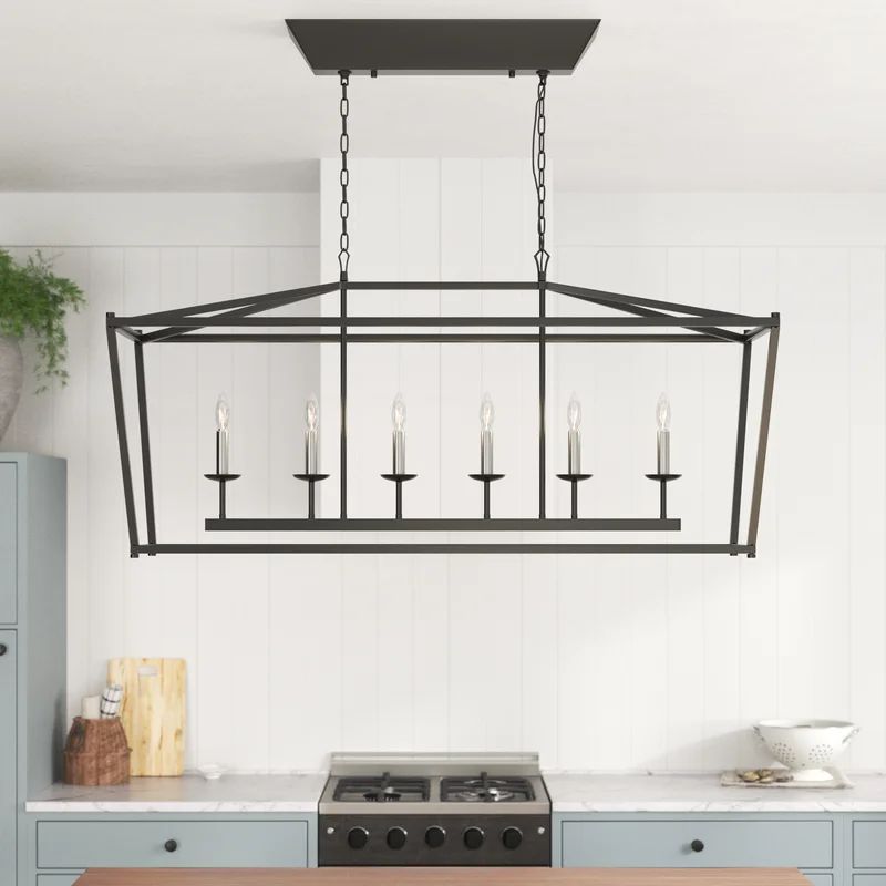 Cosette 6 - Light Lantern Rectangle Chandelier | Wayfair North America