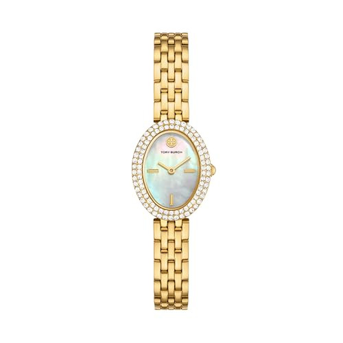 Tory Burch Women's Oval Gold Stainless Steel Bracelet Watch (Model: TBW6034) | Amazon (US)