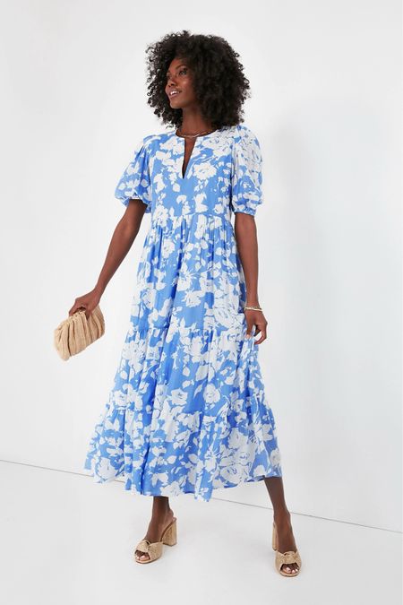 Beautiful blue and white floral dress. Great for baby showers, church and even Mother’s Day  

#LTKbump #LTKstyletip #LTKwedding