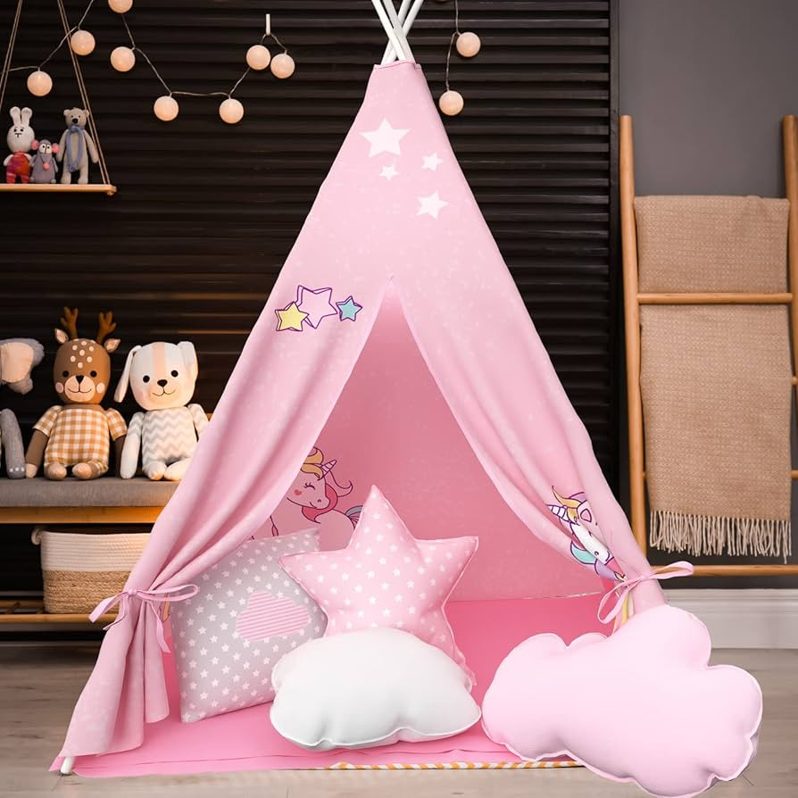 Atlasonix Unicorn Teepee Tent for Girls with Bracelet, Indoor and Outdoor Toy for 2 Year Olds (Pi... | Amazon (US)