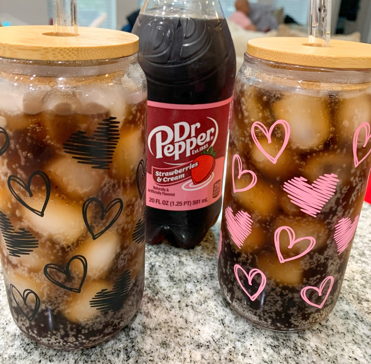 I’m not a big soda drinker. But we tried the new Dr. Pepper flavor Strawberries and Cream.  Perfect drink in our new glassware. #Glassware #DrPepper #StrawberriesandCream #Kitchenware 

#LTKhome