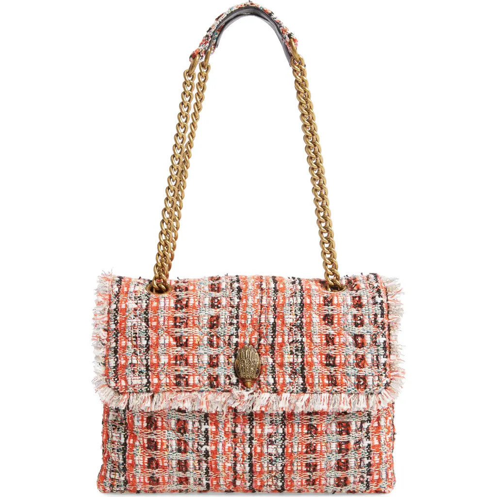 Kurt Geiger London Large Kensington Tweed Shoulder Bag in Orange at Nordstrom | Nordstrom