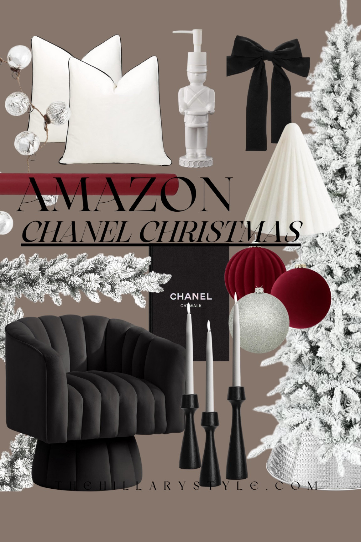 AMAZON Chanel Christmas:
Holiday decor, accent chair, candlesticks, ornaments, tree, throws, garland. 

#LTKHome #LTKSeasonal #LTKHoliday