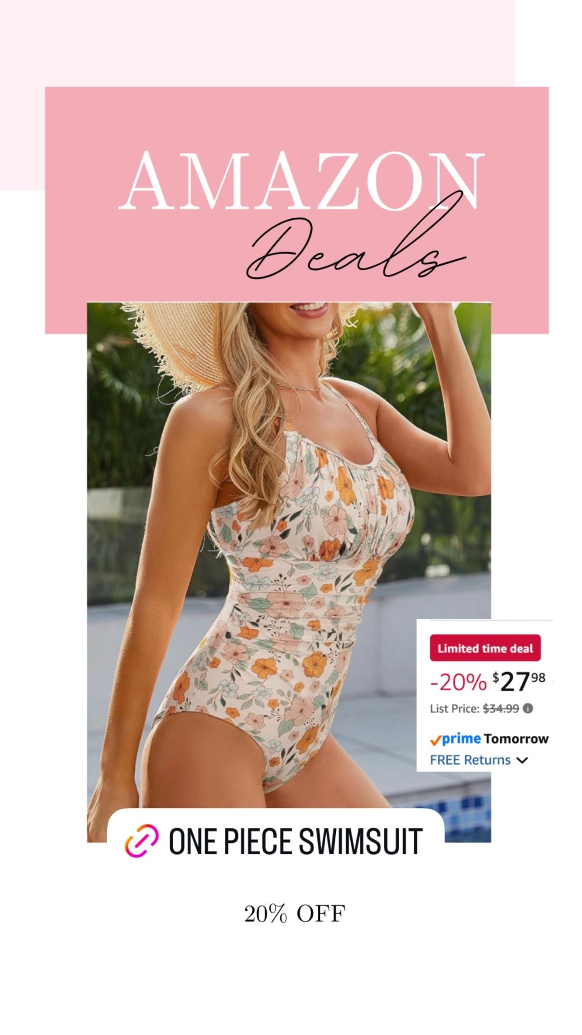 Cute floral one piece on deal!!

#LTKMidsize #LTKSeasonal #LTKSaleAlert