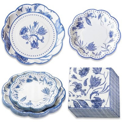 Kate Aspen Blue Willow 62 Piece Party Tableware Set (16 guests) | 00259NA-KIT | Target