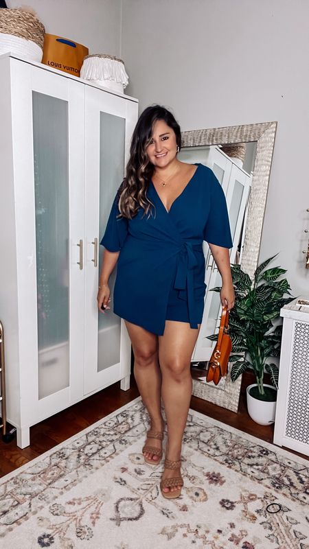 Adorable short sleeve romper that would even work for a wedding guest outfit for a summer wedding!

Wearing a size large in this navy blue skort dress

Midsize
Curvy
Amazon find

#LTKmidsize #LTKtravel #LTKwedding