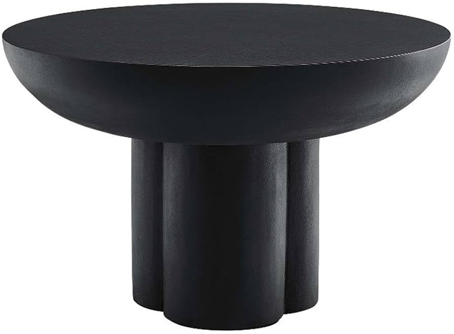 Modway Caspian Concrete Round in Black – Perfect Small Space Coffee Table for Contemporary Livi... | Amazon (US)