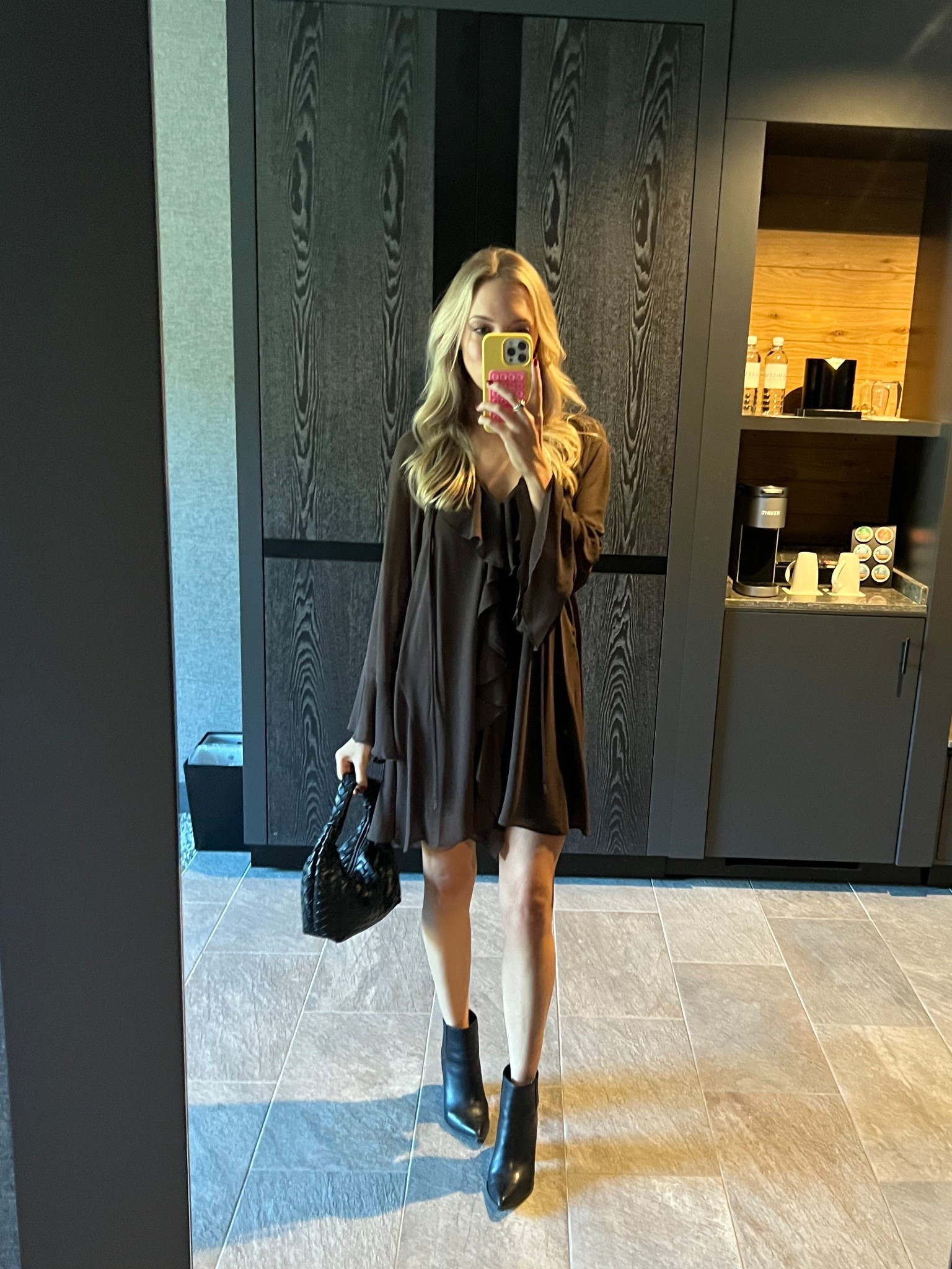 Brown long sleeve dress with black booties outfit 

#LTKFindsUnder100 #LTKStyleTip #LTKFindsUnder50