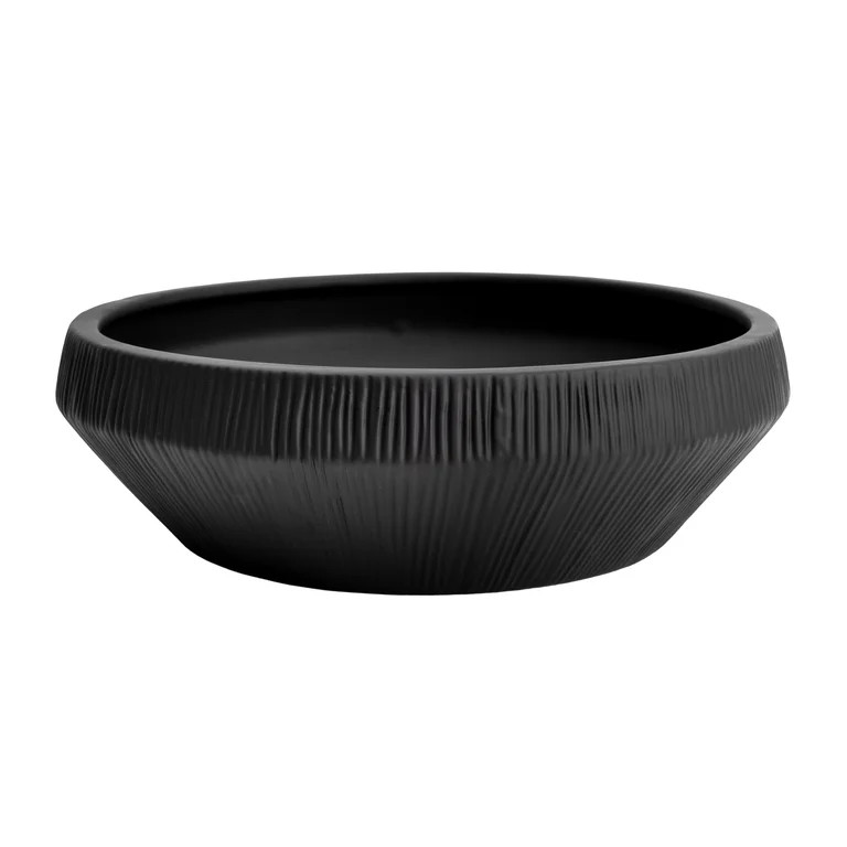 Better Homes & Gardens Angular Black Ceramic Decorative Bowl, 11.33" | Walmart (US)
