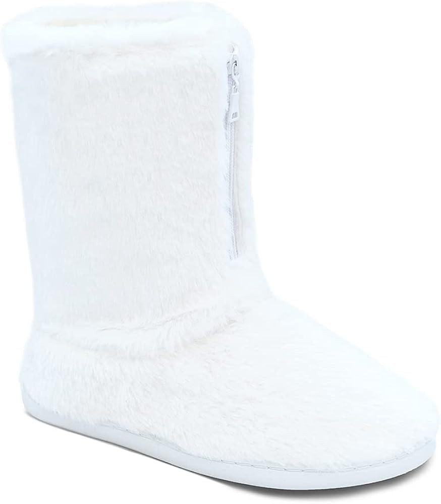 Women's Comfort Warm soft micro Bootie Slippers Plush Lining Slip-on House Shoes Indoor/Outdoor | Amazon (US)