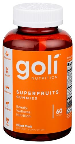 Goli Nutrition Mixed Fruit Superfruits Gummies, 60 CT | Amazon (US)