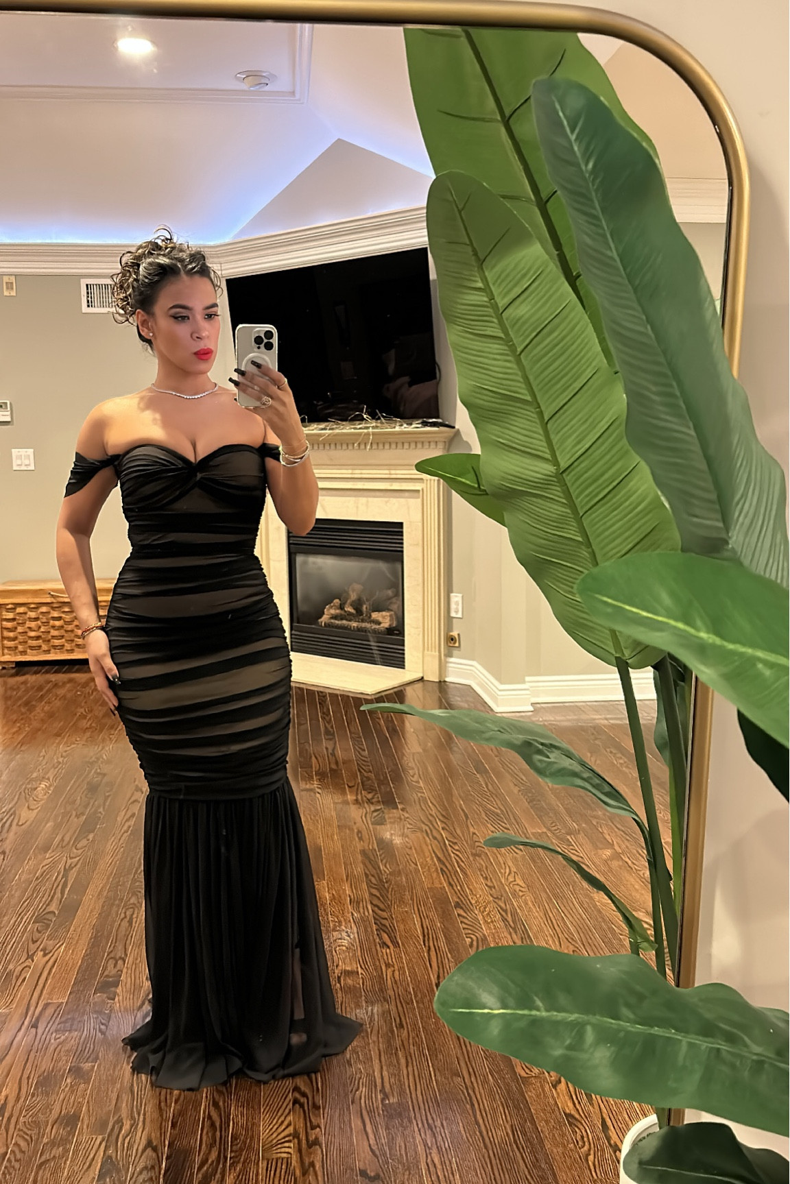 This dress is a perfect option for prom, gala or as a wedding guest. This dress is super flattering and so comfortable! 🤍🖤 Runs tts and has stretch. Wearing a small. 

#LTKwedding #LTKFind #LTKfit