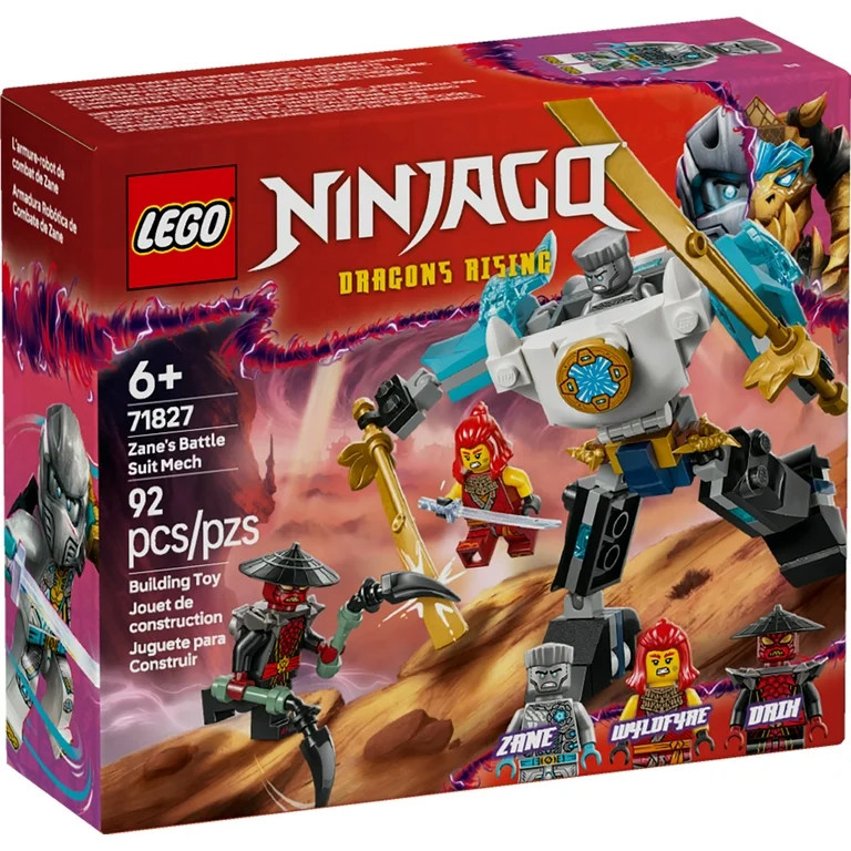 LEGO NINJAGO Zane's Battle Suit Mech Ninja Toy - Building Toy for Pretend Play for Kids, Boys and... | Walmart (US)