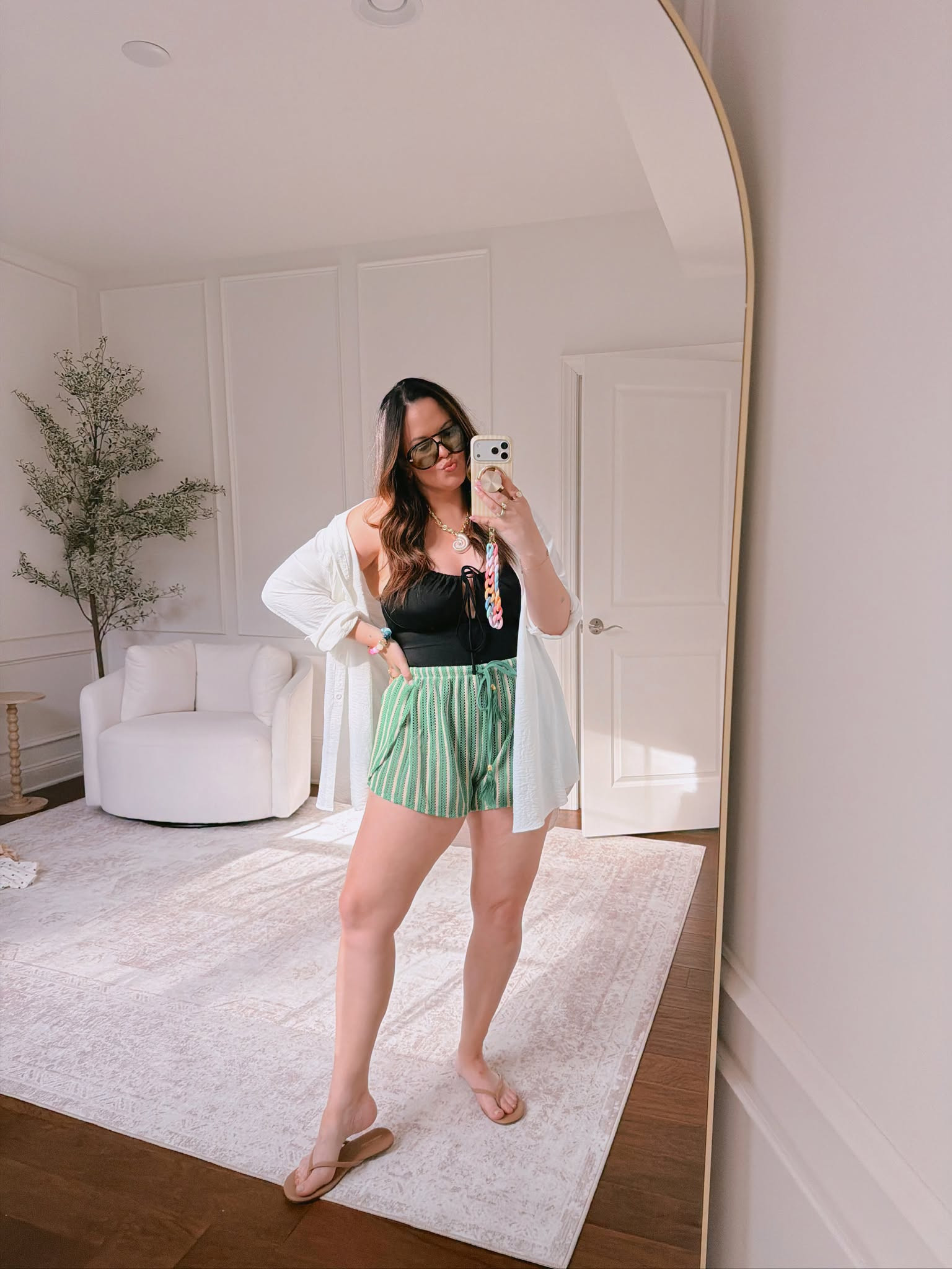 Obsessed with this swim for the summer... so flattering 

 #LTKSeasonal #LTKMidsize