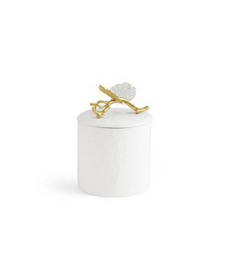 Michael Aram Butterfly Ginkgo Gold Extra Small Porcelain Canister - Macy's | Macy's