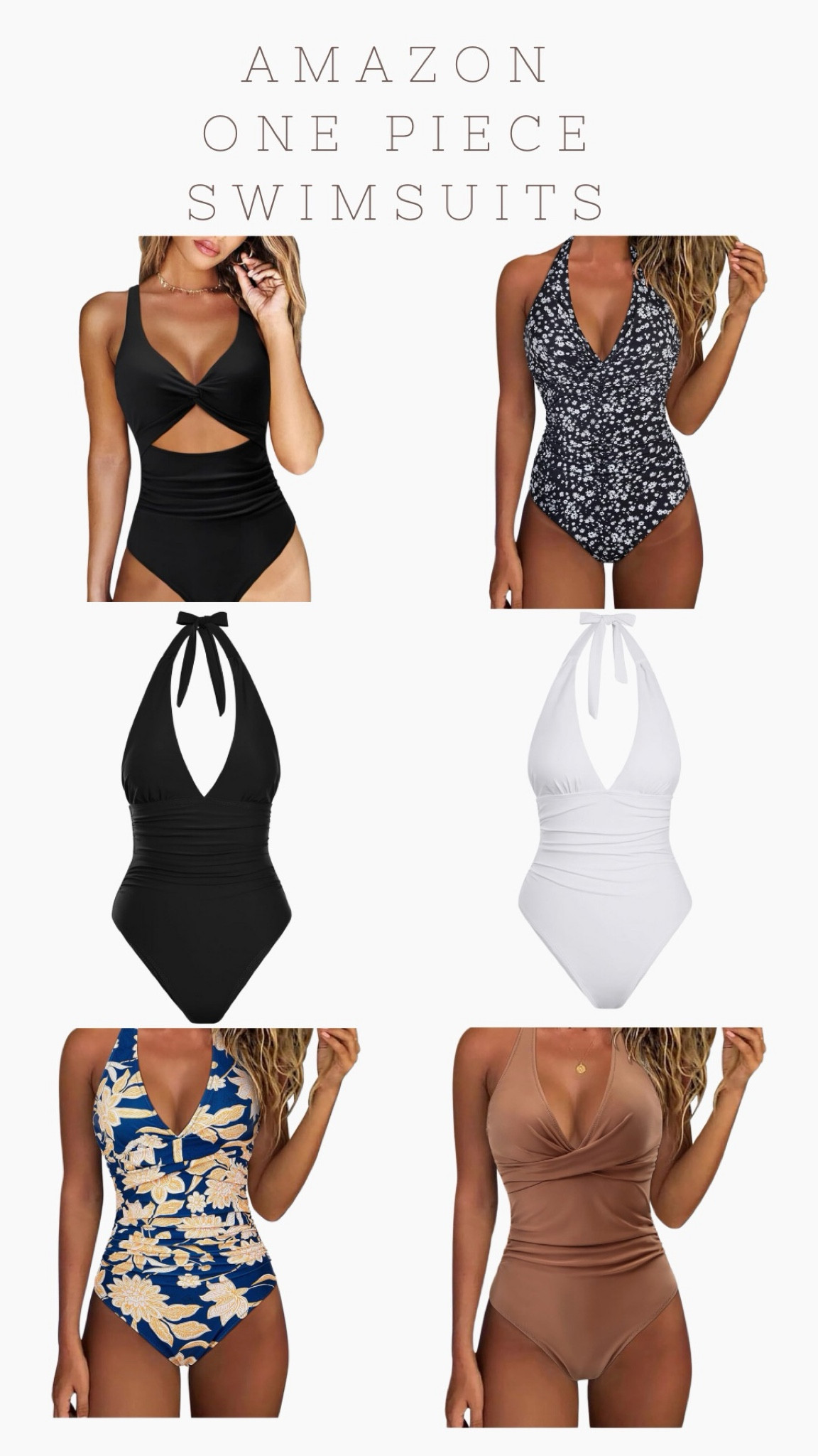 Amazon One Piece Swimsuits🤍 Neutral, black and white. #swimsuits #amazonfashion #amazonfinds #ootd

#LTKstyletip #LTKswim #LTKSeasonal