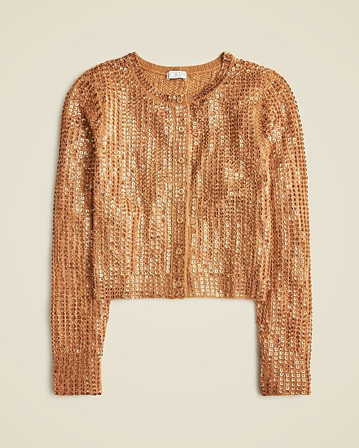 Collection sequin pointelle cardigan sweater | J. Crew US