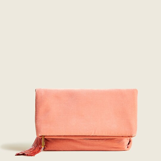 Velvet foldover clutch | J. Crew US