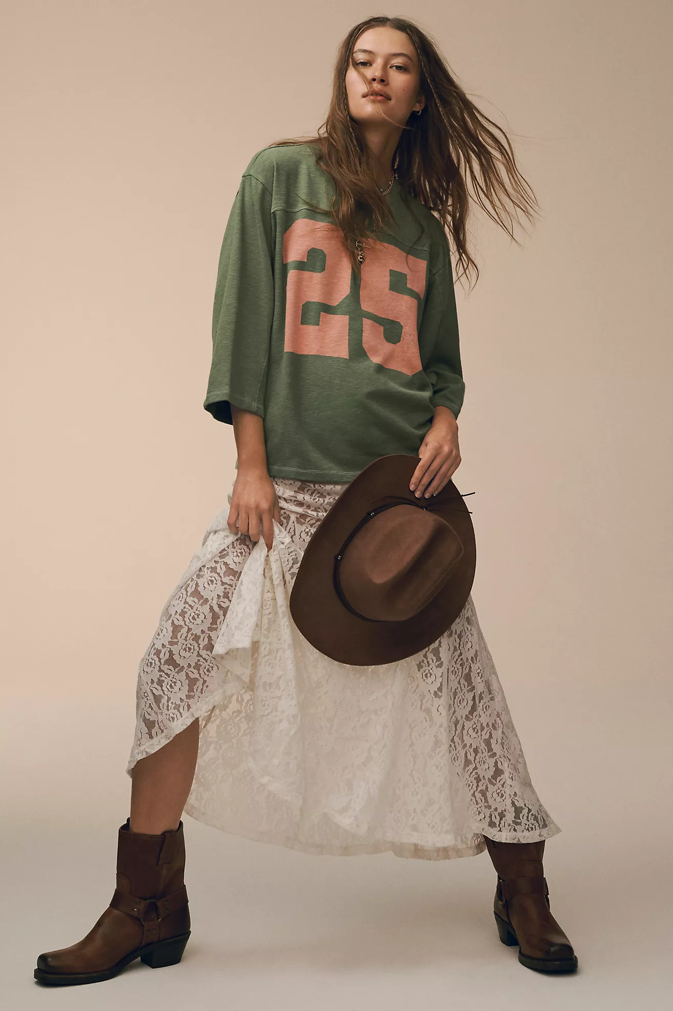 Pilcro 3/4 Sleeve Varsity Tee | Anthropologie (US)