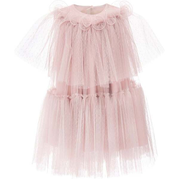 Orela Overlay Tulle Dress, Pink | Maisonette