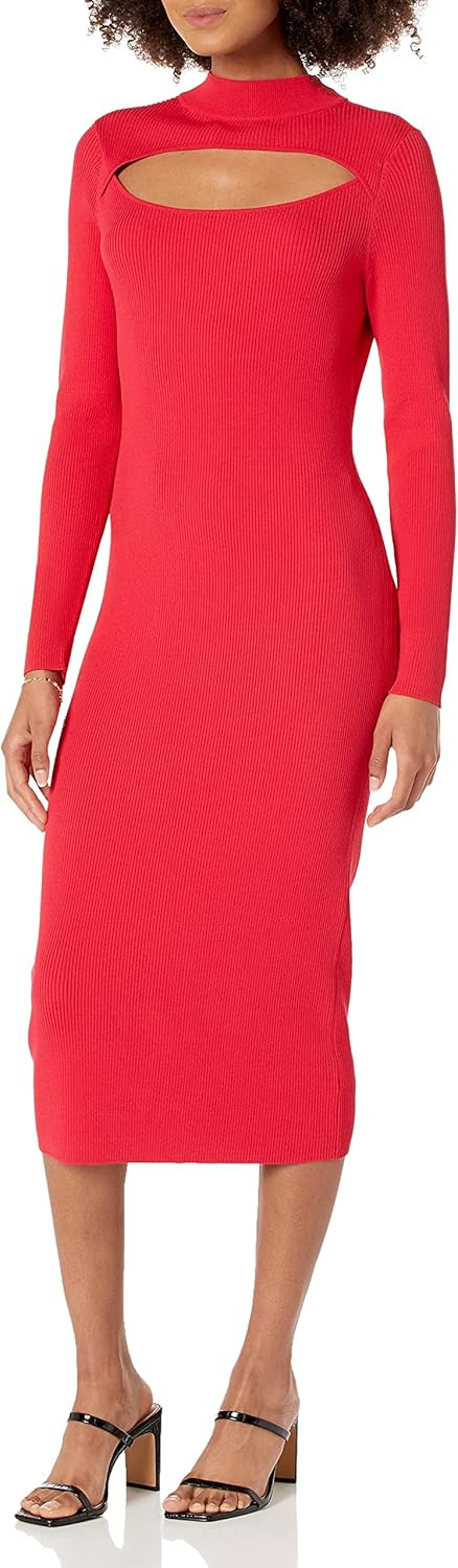 The Drop Women's Chantal Midi Bodycon Fitted Cutout Rib Dress | Amazon (US)