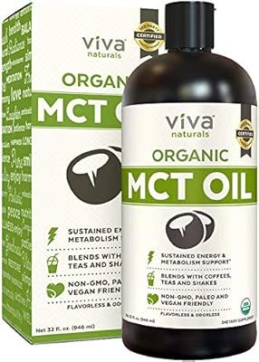 Organic MCT Oil for Morning Coffee - Best MCT Oil Keto Supplement for Sustained Energy, Paleo Die... | Amazon (US)