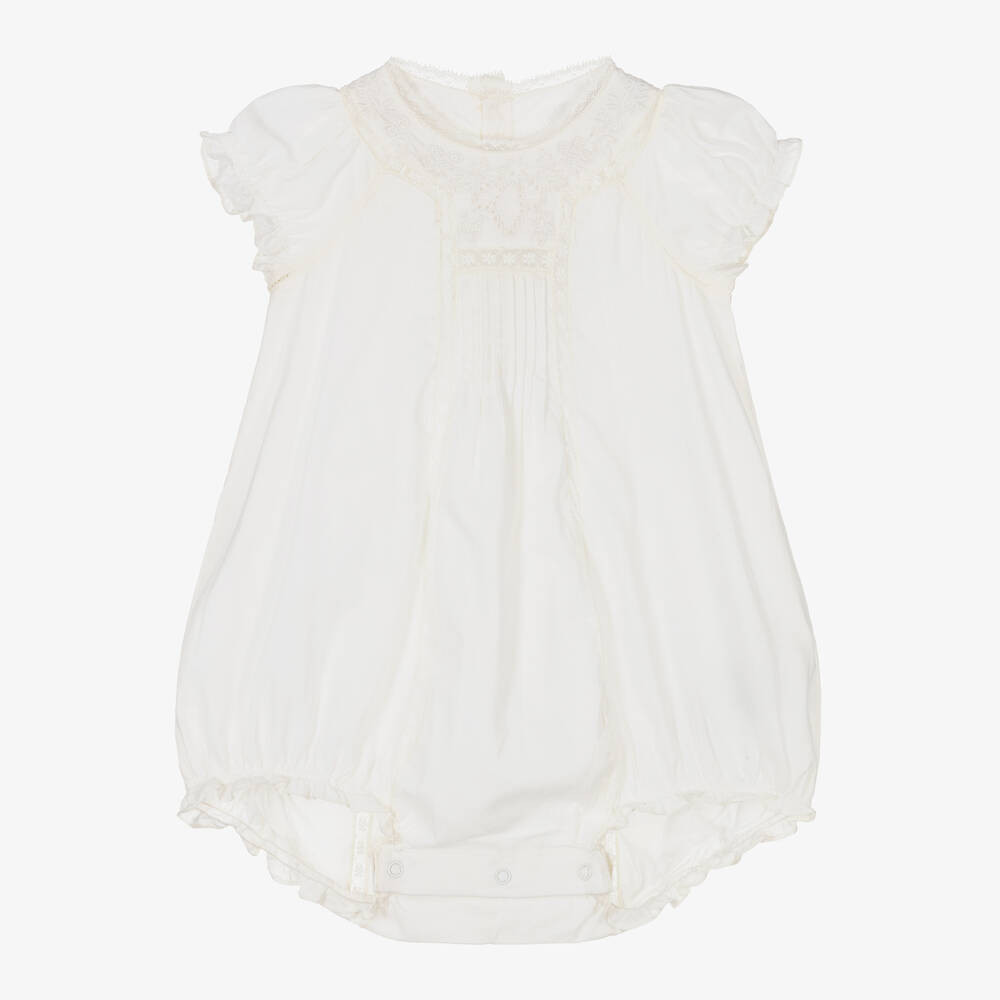 Girls Ivory Cotton Shortie | Childrensalon