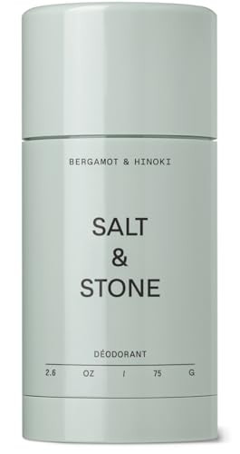 Salt & Stone Natural Deodorant for Women & Men - Bergamot & Hinoki | Extra Strength Natural Deodorant | Aluminum Free with Probiotics, Seaweed Extracts & Shea Butter (2.6 oz) | Amazon (US)