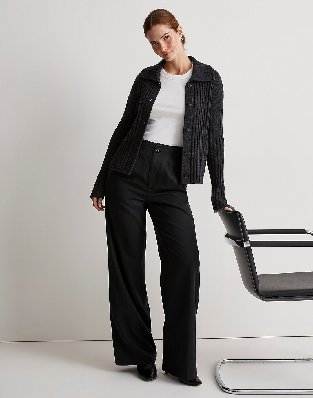 Oversize-Collar Cardigan Sweater | Madewell