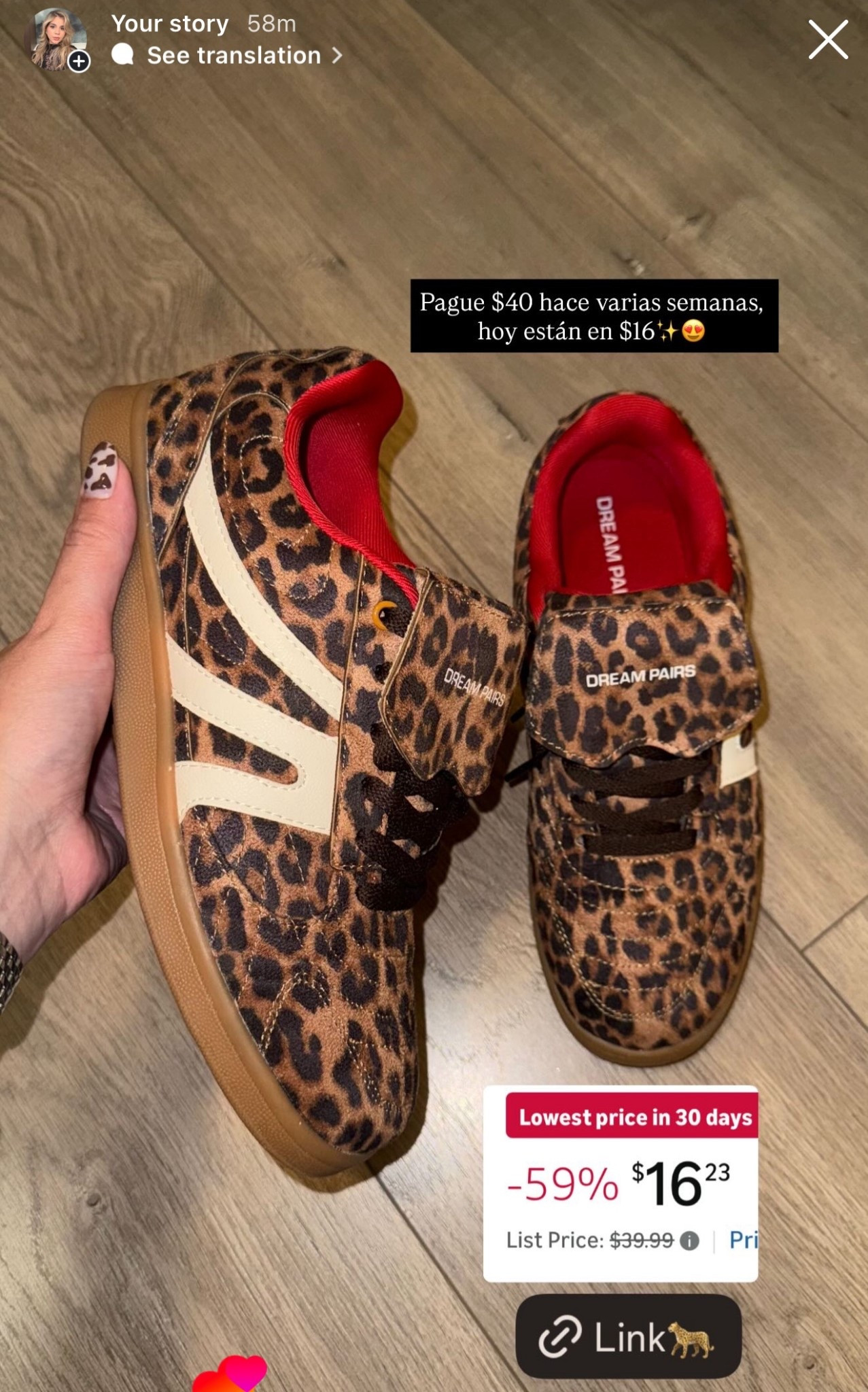 Animal print sneakers on sale today😍😍 from $40 to $16🤎

#LTKootd #LTKGiftGuide #LTKCyberWeek