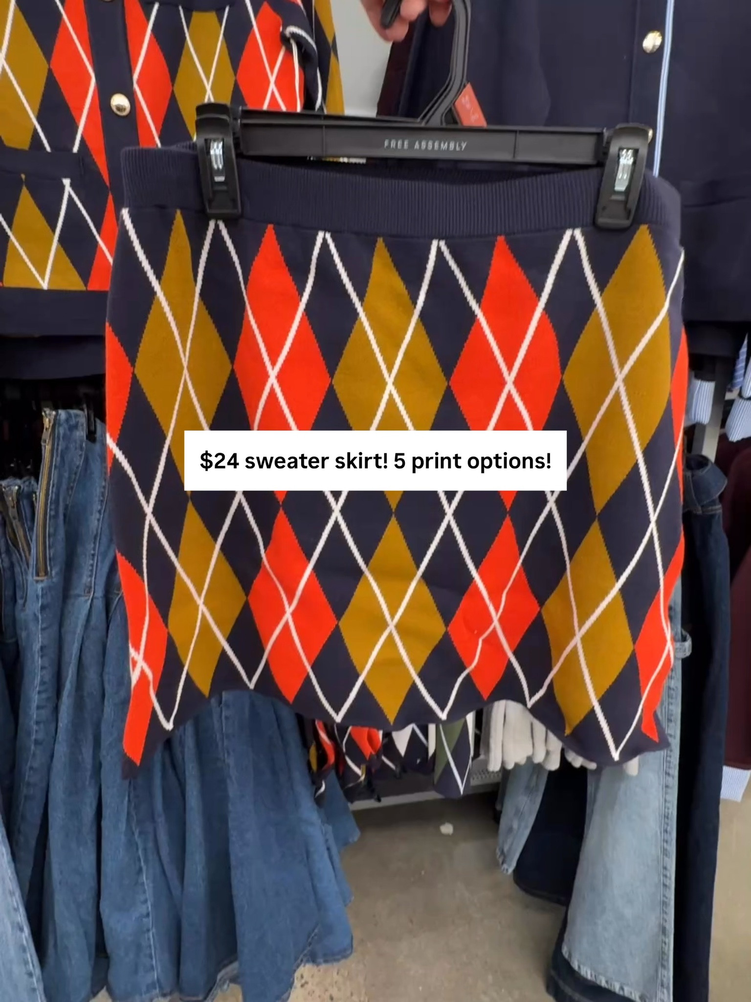 Argyle sweater skirt from Walmart
