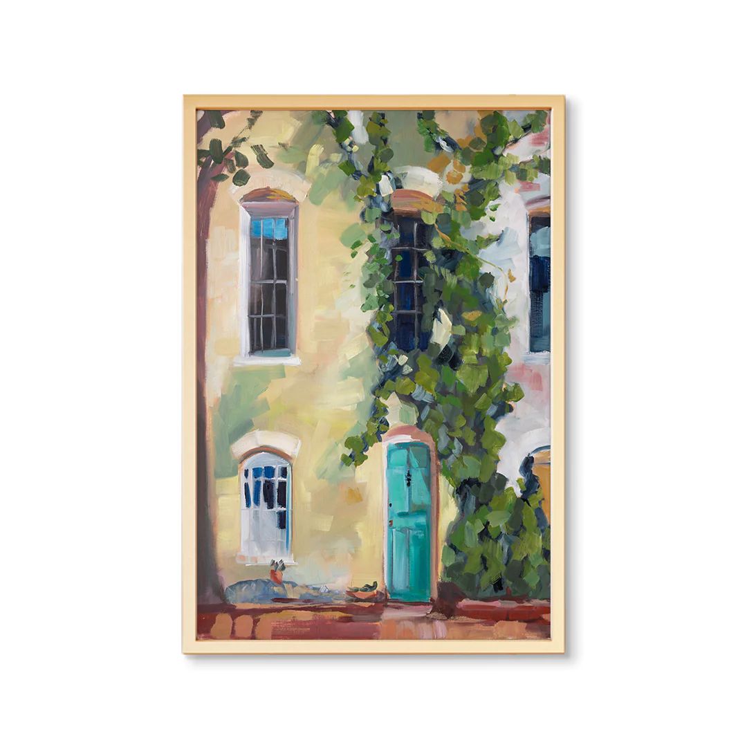 Turquoise Door by Jenny Westenhofer Painted Art Prints | Urban Garden Prints